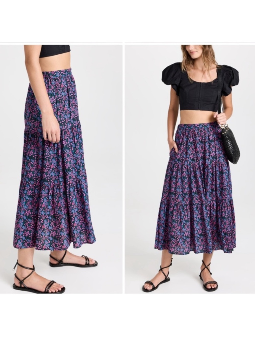 XiRENA Iris Skirt in Black Beauty